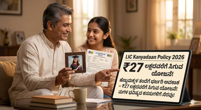 LIC Kanyadaan Policy 2026: ಹೆಣ್ಣುಮಕ್ಕಳ ತಂದೆಗೆ ಭರ್ಜರಿ ಅವಕಾಶ – ₹27 ಲಕ್ಷದವರೆಗೆ ಸಿಗುವ ಯೋಜನೆ!