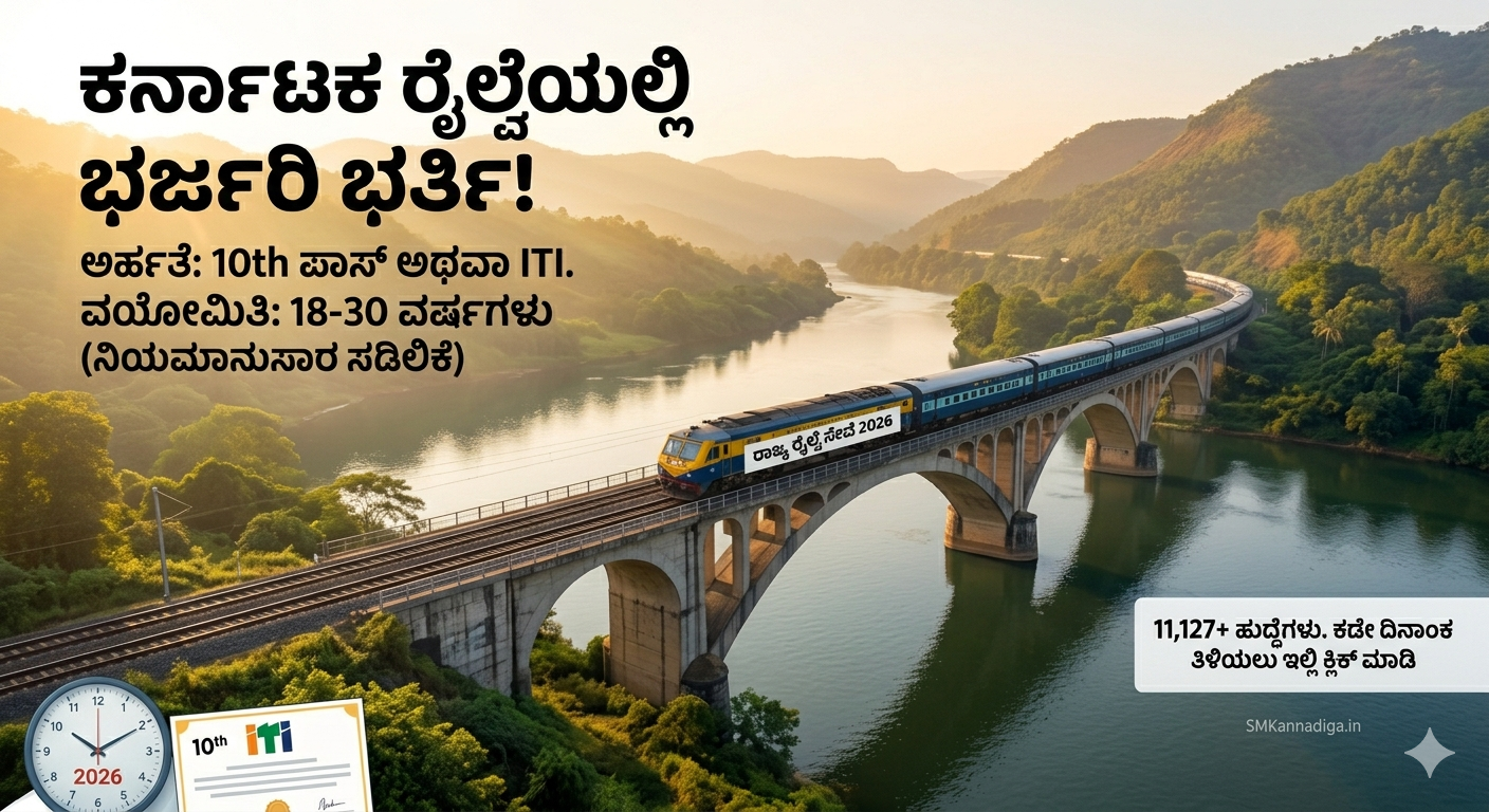 ರೈಲ್ವೆಯಲ್ಲಿ 11,127 ಹುದ್ದೆಗಳ ಭರ್ಜರಿ ನೇಮಕಾತಿ 2026 😮 | 10th/ITI ಸಾಕು – ಈಗಲೇ ಅರ್ಜಿ ಹಾಕಿ!