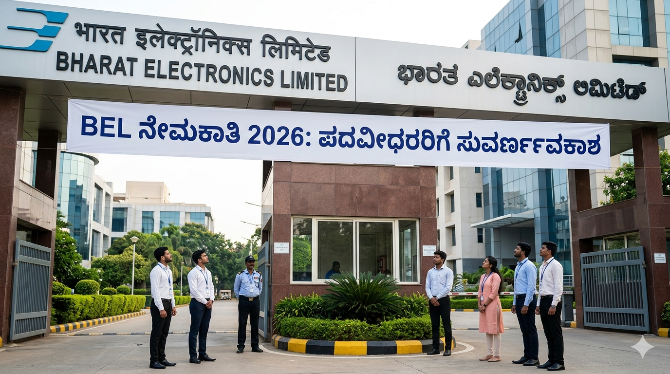 BEL Recruitment 2026: ಬೆಂಗಳೂರಿನಲ್ಲಿ ₹12,500 ಸಂಬಳದ ಸರ್ಕಾರಿ ಉದ್ಯೋಗ ಅವಕಾಶ – ಪದವೀಧರರಿಗೆ ಸುವರ್ಣಾವಕಾಶ!