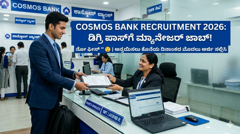 Cosmos Bank Recruitment 2026: Degree ಪಾಸ್‌ಗೆ Manager Job! No Fees 😲 Apply Before Last Date