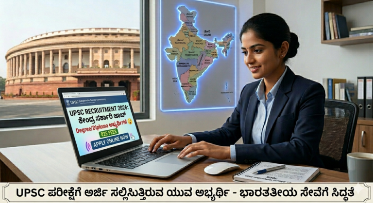 UPSC Recruitment 2026: Degree/Diploma ಅಭ್ಯರ್ಥಿಗಳಿಗೆ ಕೇಂದ್ರ ಸರ್ಕಾರಿ ಜಾಬ್ 😲 ₹25 Fees | Apply Online