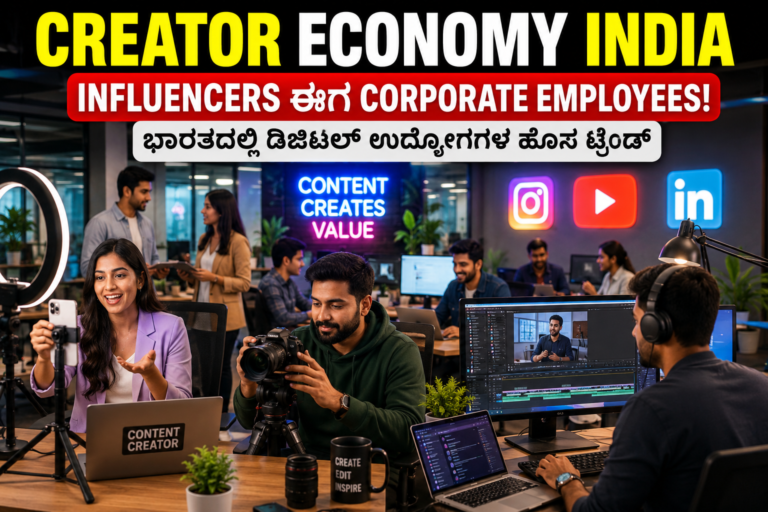 Creator Economy India 2026: ಭಾರತೀಯ ಕಂಪನಿಗಳಲ್ಲಿ Influencers ಗೆ Full-Time Jobs