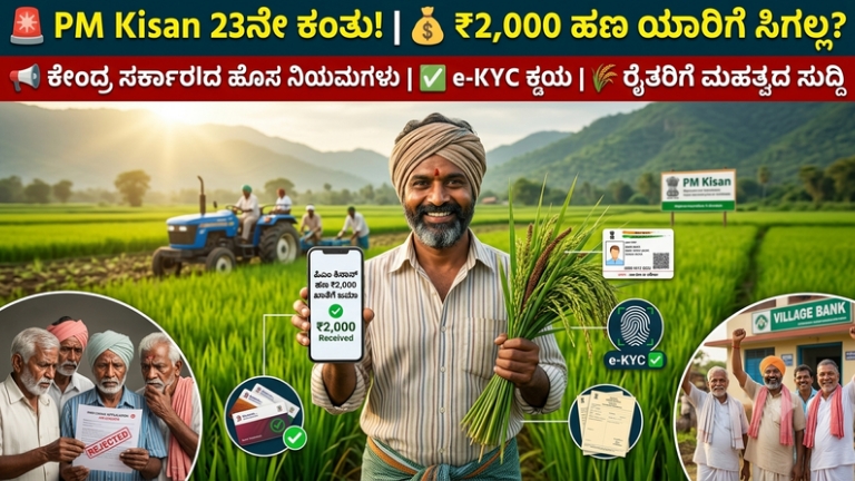 PM Kisan Yojana 2026: ಈ ರೈತರಿಗೆ 23ನೇ ಕಂತಿನ ಹಣ ಸಿಗುವುದಿಲ್ಲ! ಕೇಂದ್ರ ಸರ್ಕಾರದ ಹೊಸ ನಿಯಮಗಳು ಜಾರಿ